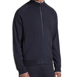 Z Zegna Sweatshirt Sport Tracksuit Cotton Modal Blend Zippered Charcoal Grey L